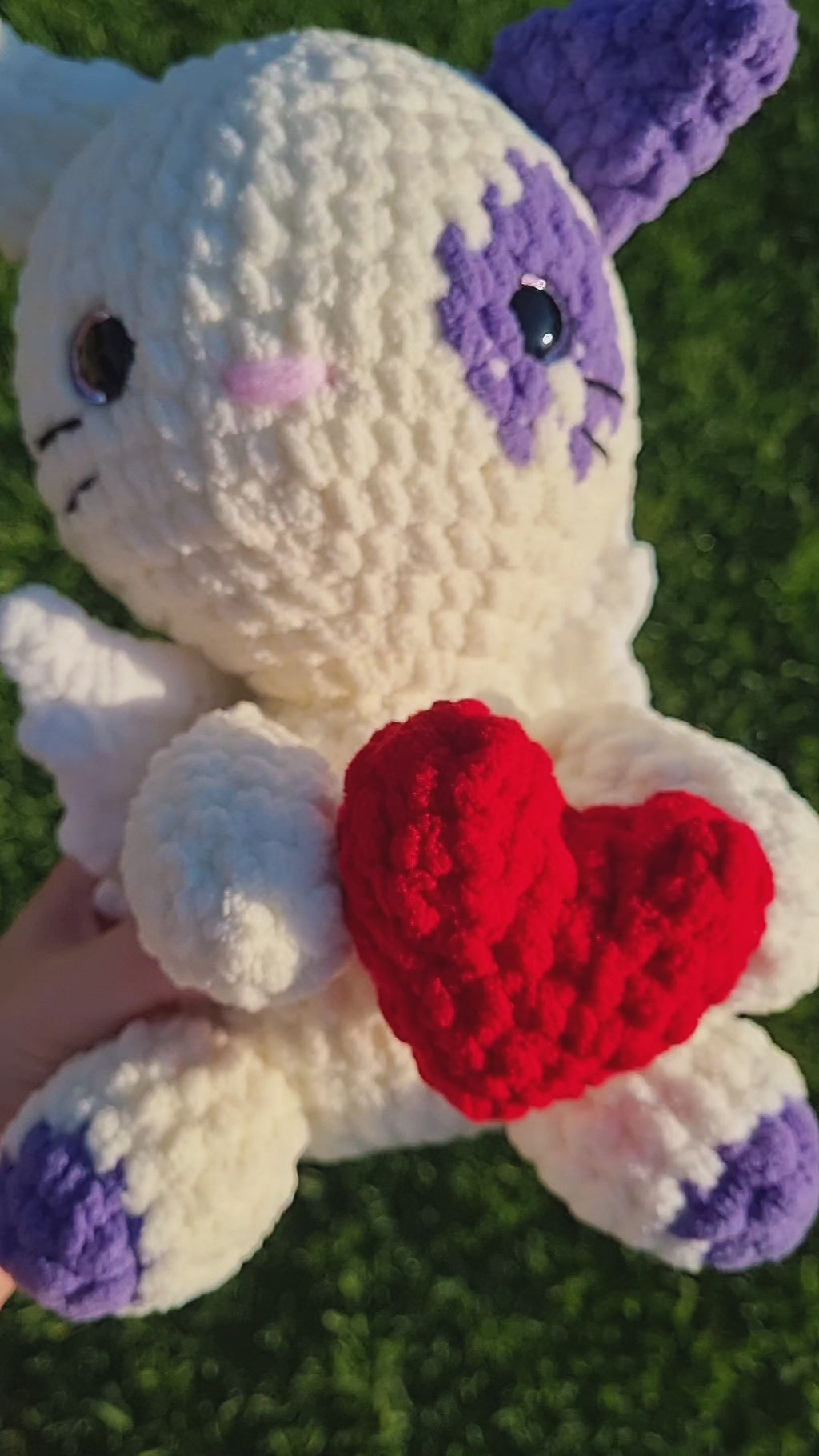 Cupid cat plushie