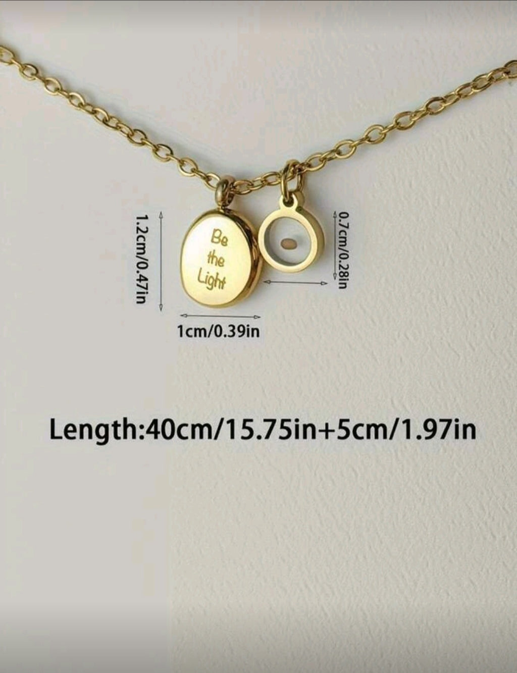 Be the light - mustard seed Necklace