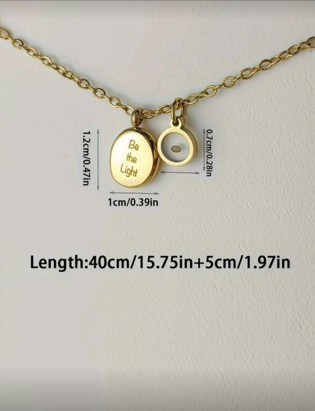 Be the light - mustard seed Necklace