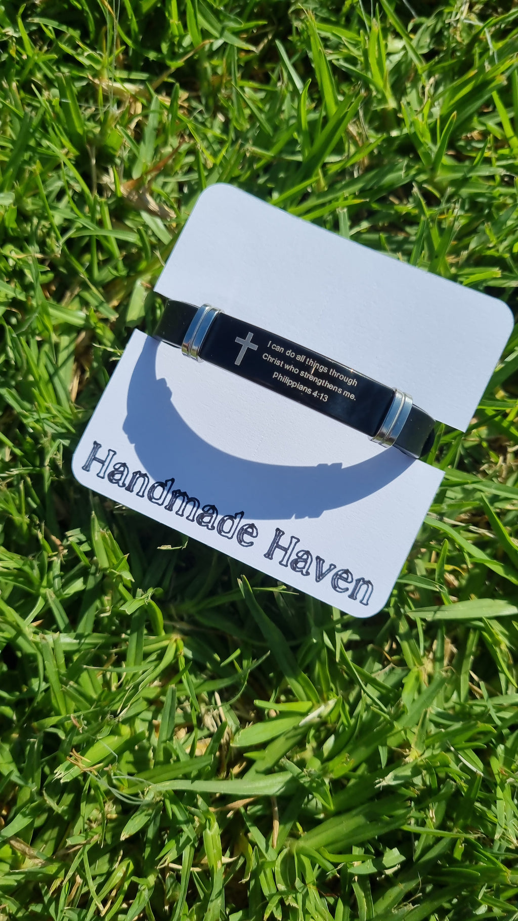 Men Bracelet with bible scripture