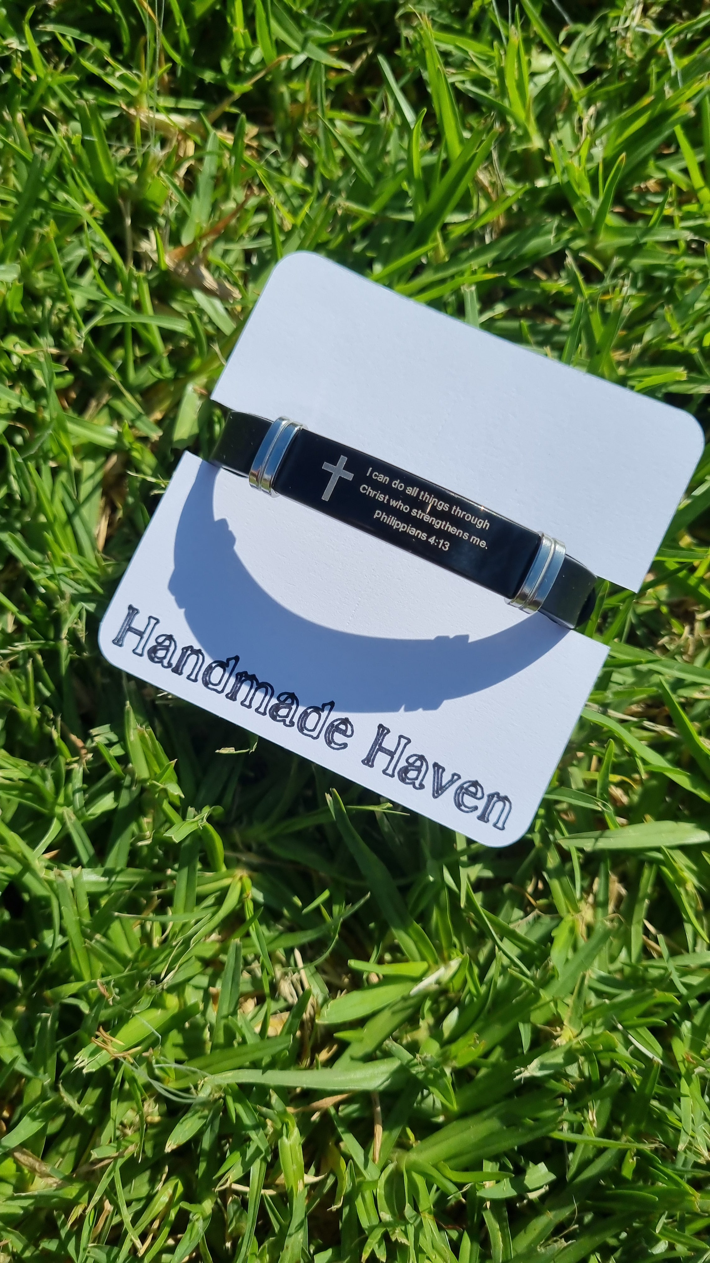Men Bracelet with bible scripture