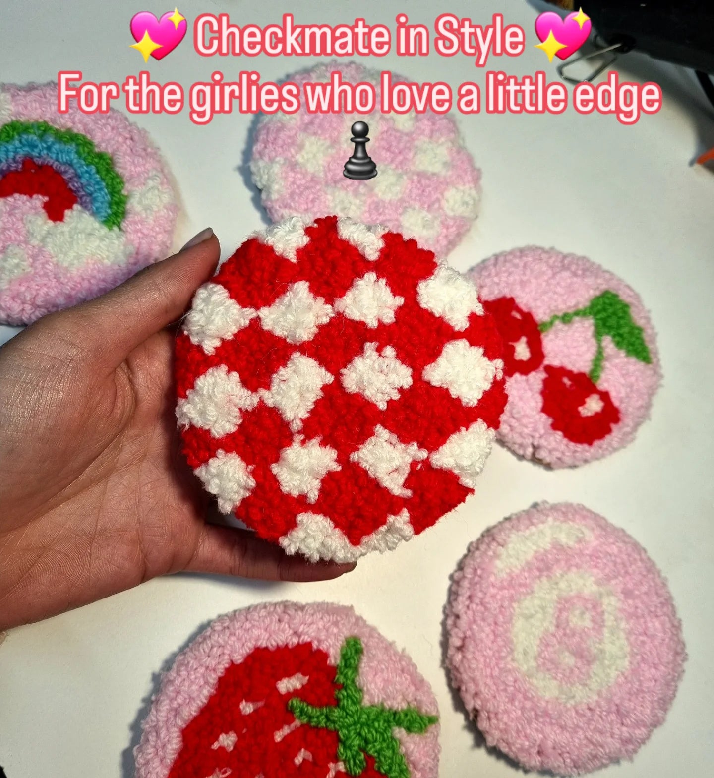 Punch needle coasters