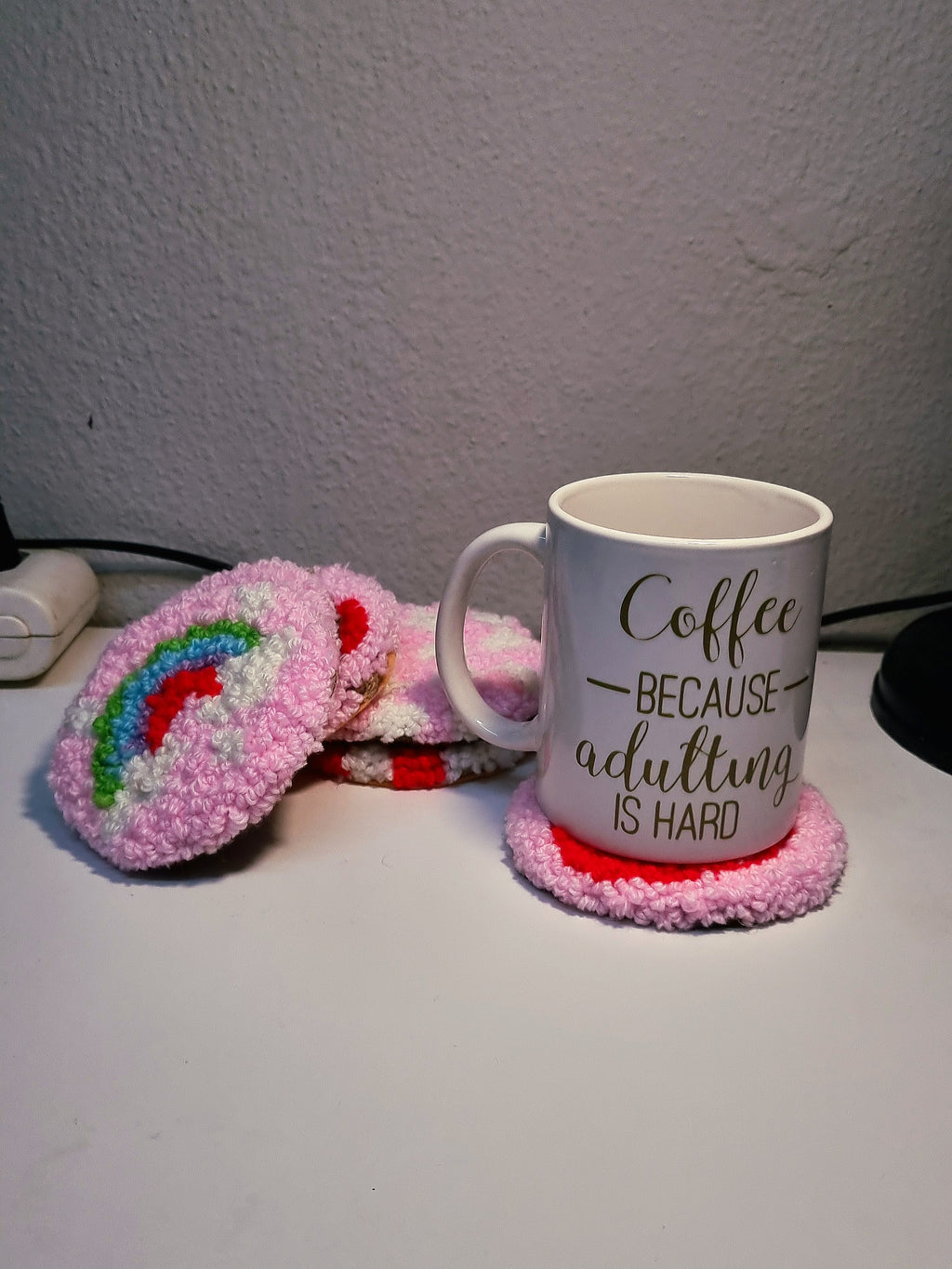 Punch needle coasters
