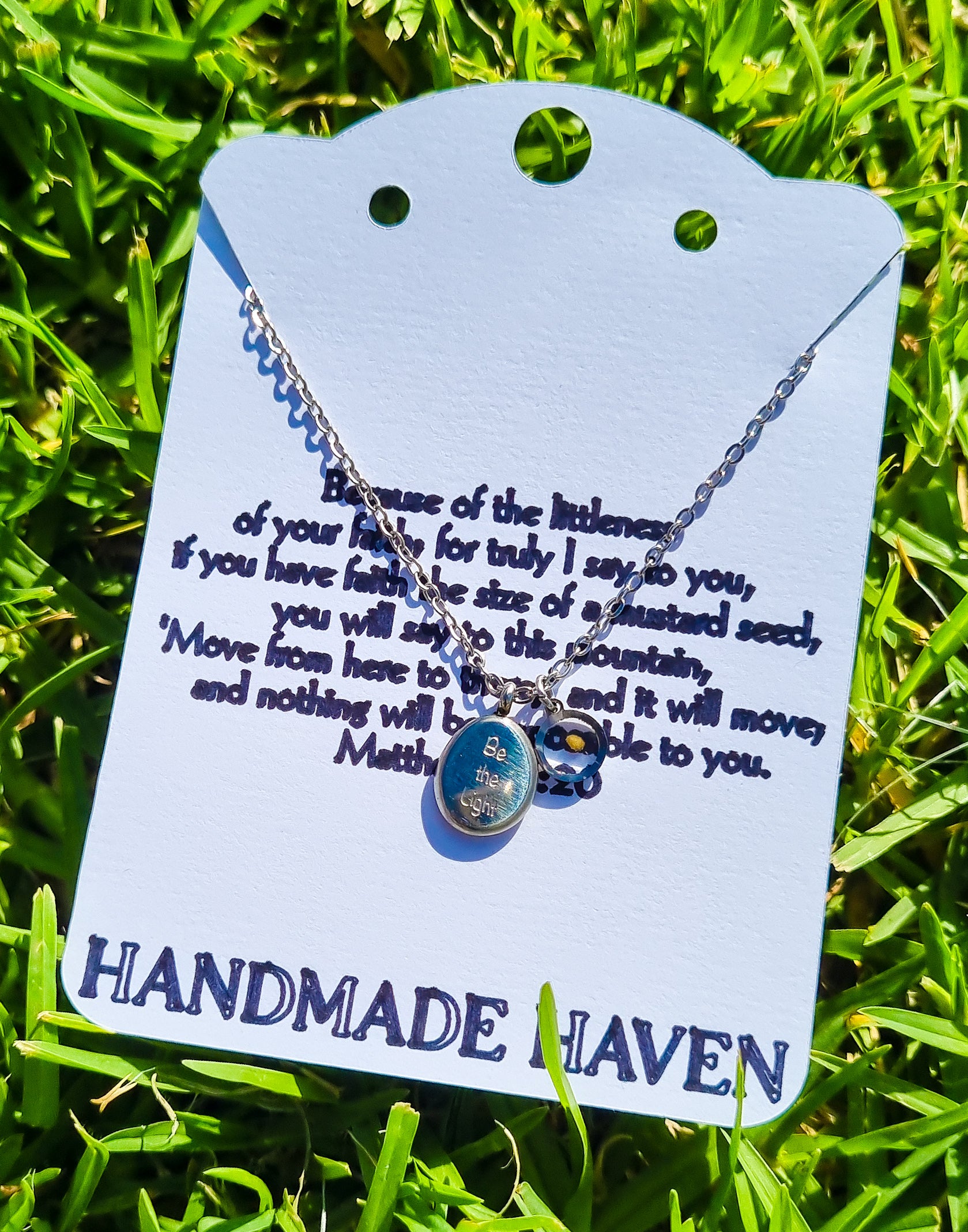 Be the light - mustard seed Necklace