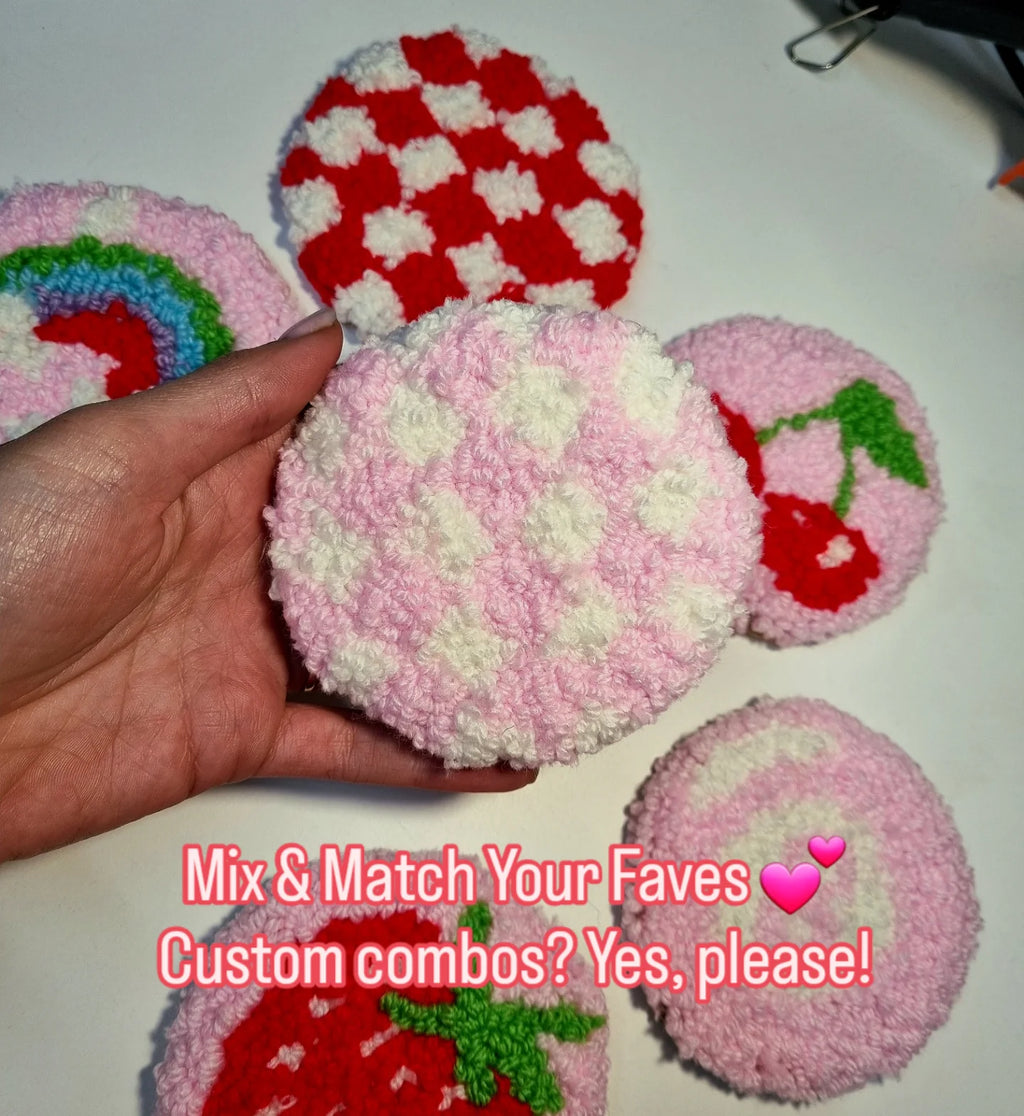 Punch needle coasters