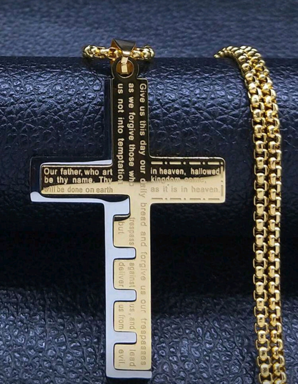 Our father cross necklace for Men