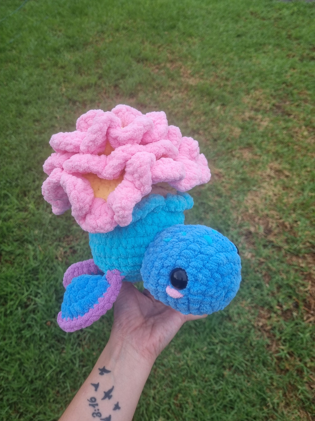 Rose turtle plush