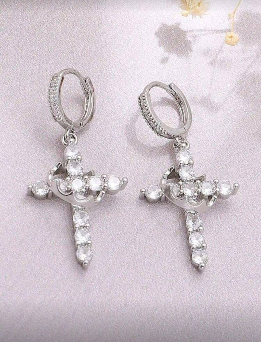 Rotating Cross Hoop Earrings – Faith-Inspired Jewelry (Silver & Gold)