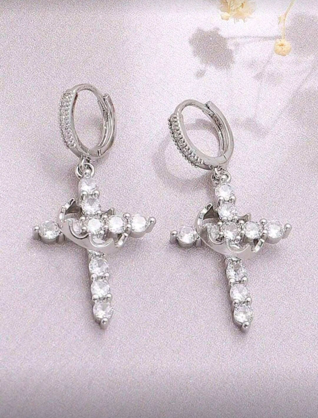 Rotating Cross Hoop Earrings – Faith-Inspired Jewelry (Silver & Gold)