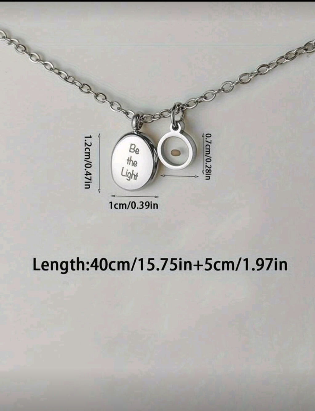 Be the light - mustard seed Necklace