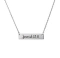 Jeremiah 29:11 Bar Necklace – Silver Stainless Steel (Women)