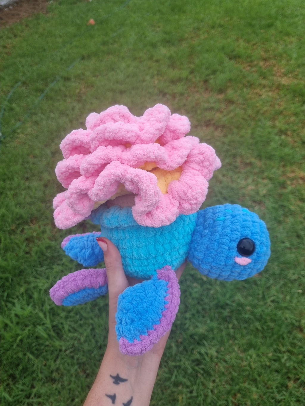 Rose turtle plush